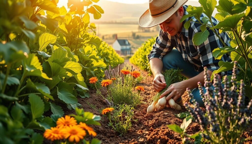 harvesting turnips