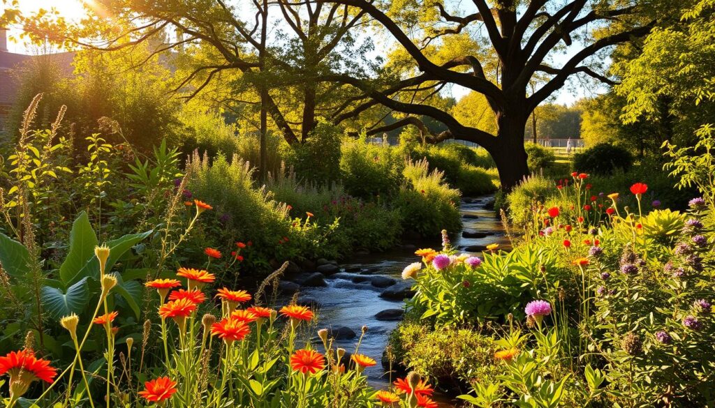 healthy garden ecosystem