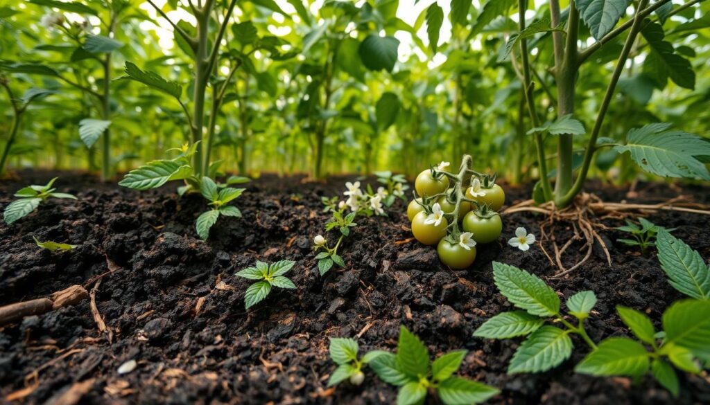 healthy soil for tomatoes