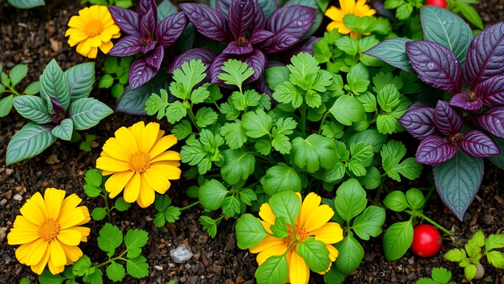 healthy well maintained cilantro garden