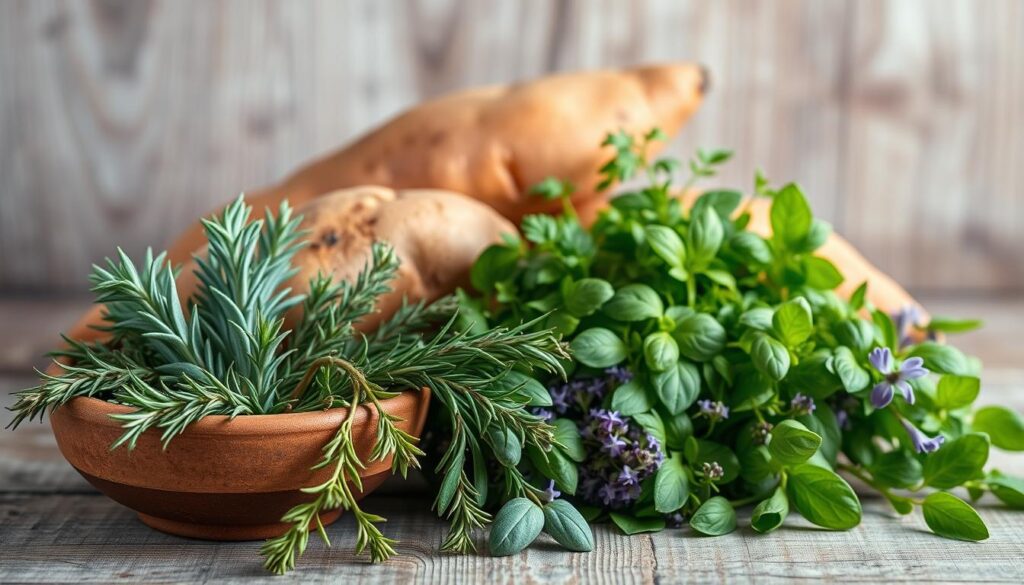 herbs for sweet potatoes
