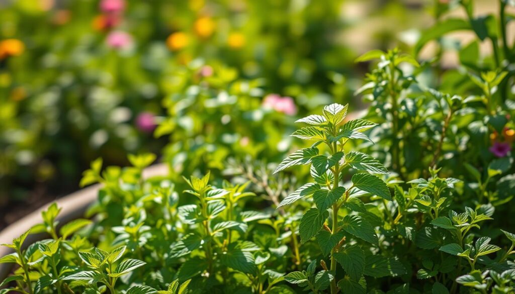 herbs that grow well with mint