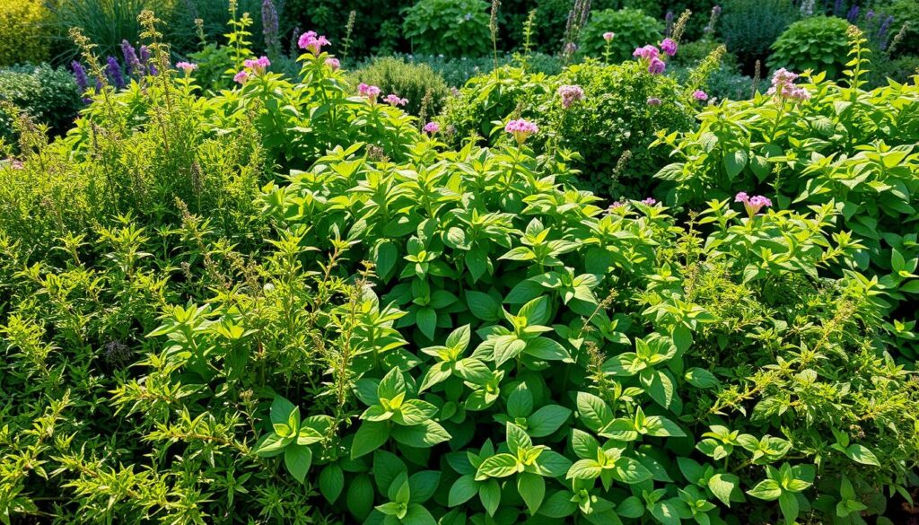 herbs that grow well with mint