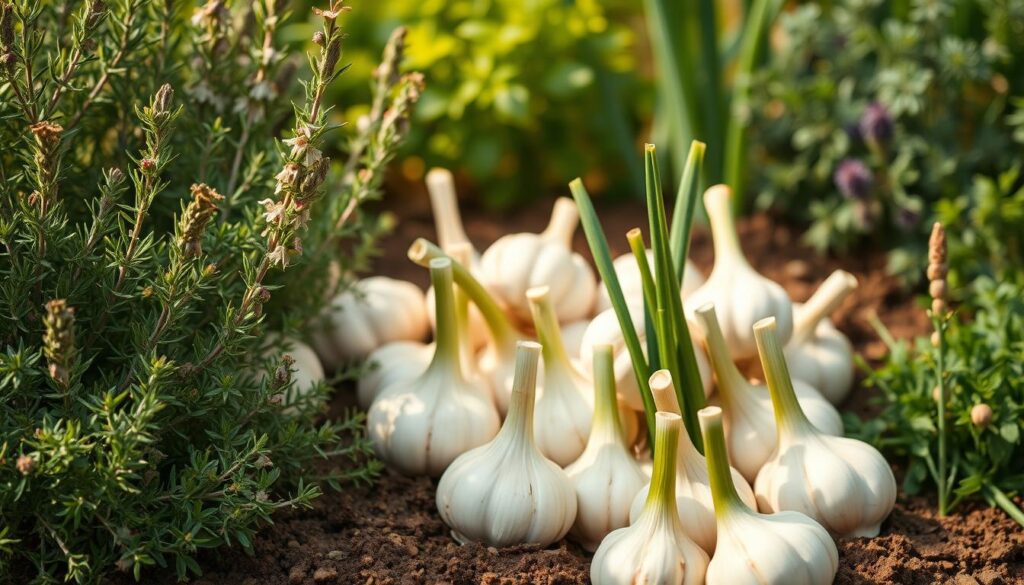 herbs that grow with garlic