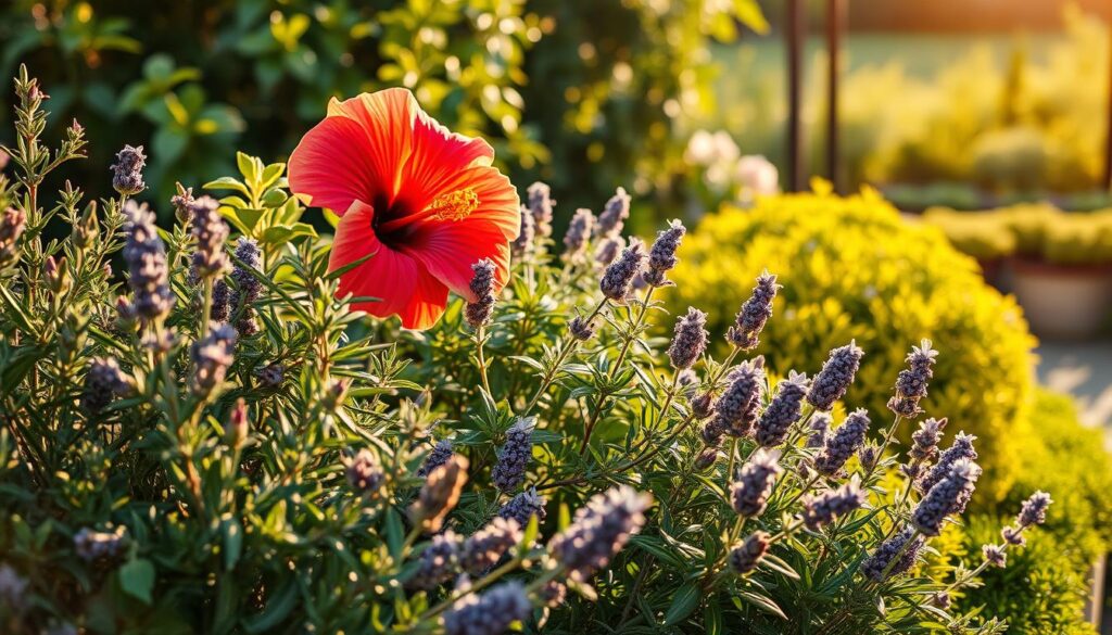 herbs to grow with hibiscus