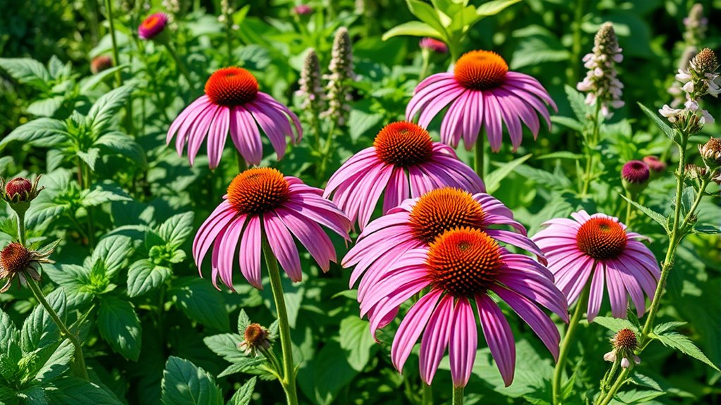 herbs boost coneflowers health