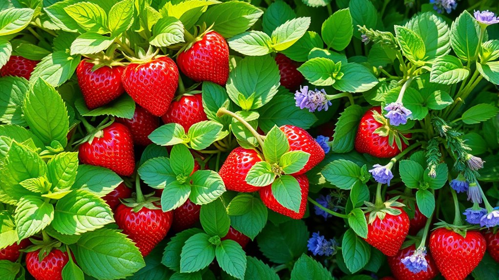 herbs enhance strawberry growth