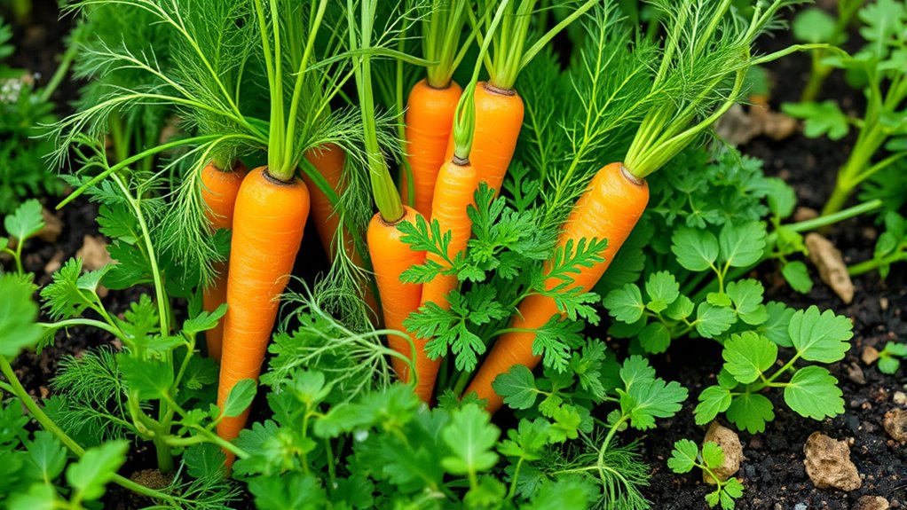 herbs protect carrots naturally