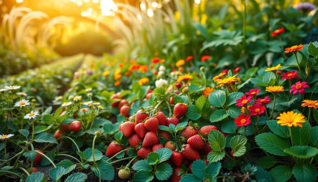 ideal companion plants for strawberries