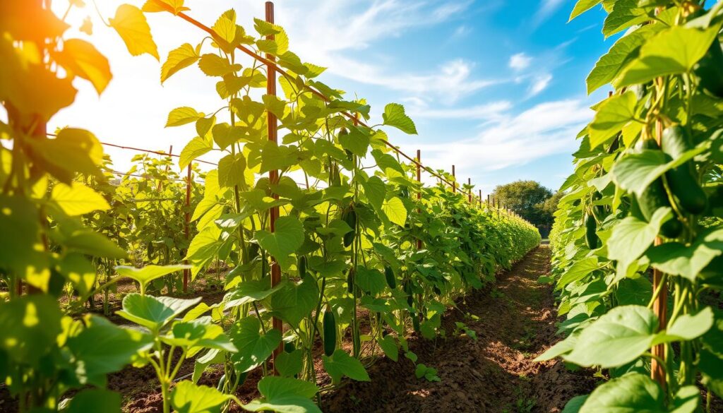 ideal growing conditions for cucumbers
