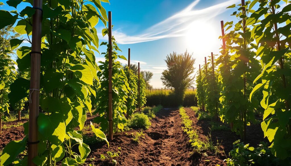 ideal growing conditions for pole beans