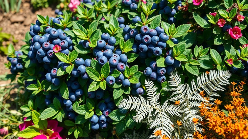 ideal blueberry companion plants