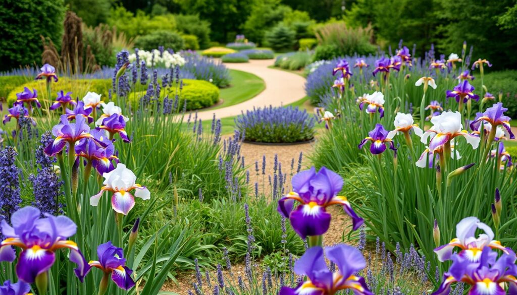 iris garden layout ideas