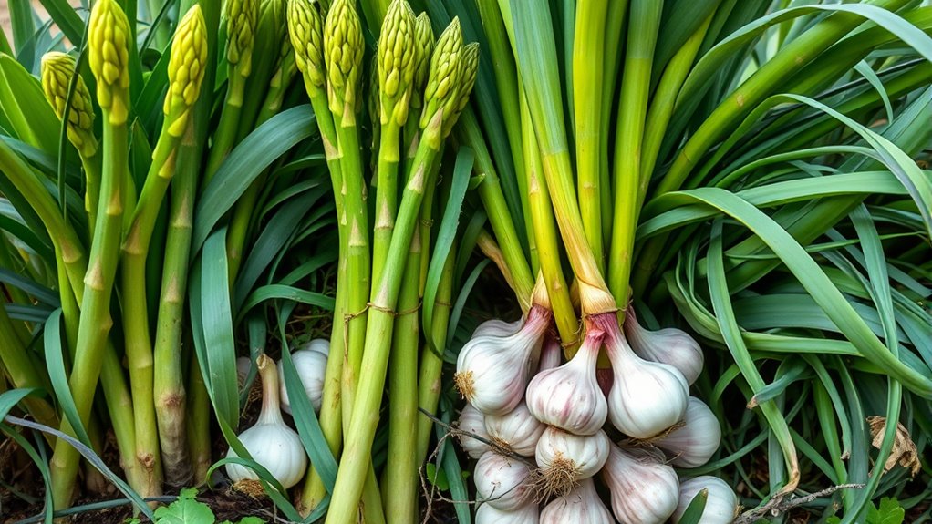 keep asparagus away from garlic
