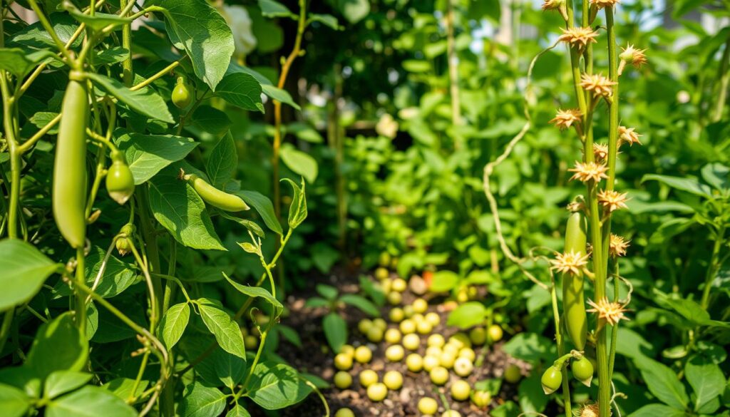 legumes and competition for nutrients with peas and pole beans
