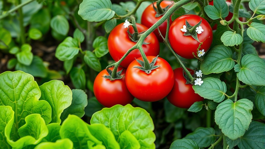 lettuce benefits tomato growth