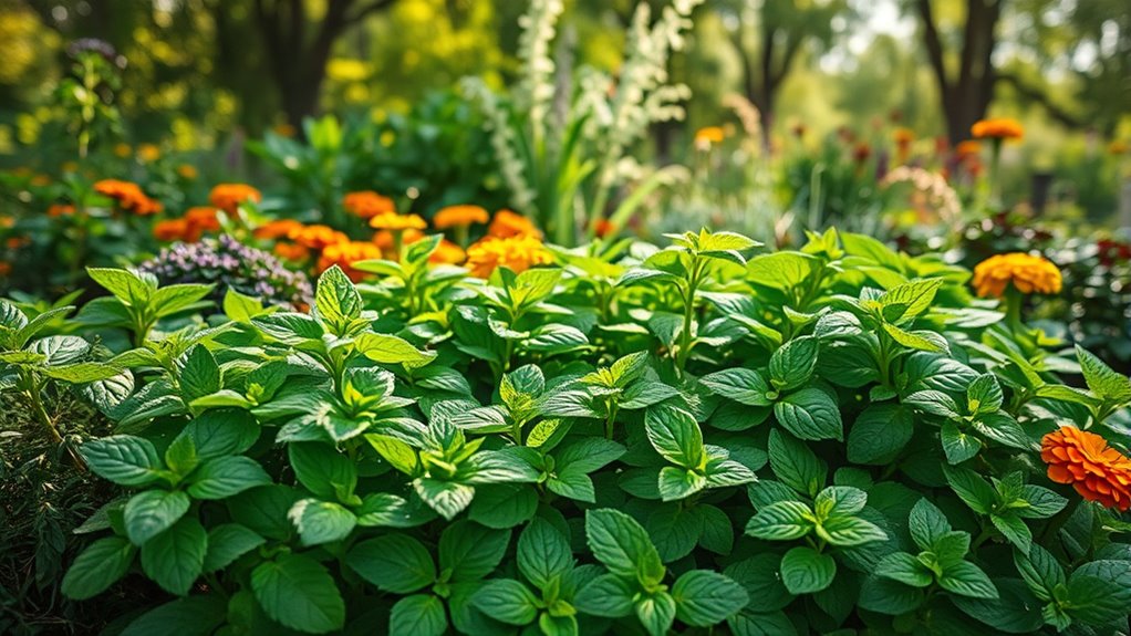 mint pairs well with herbs