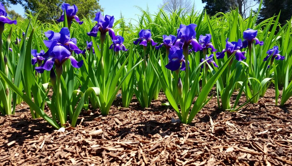 mulching techniques for irises