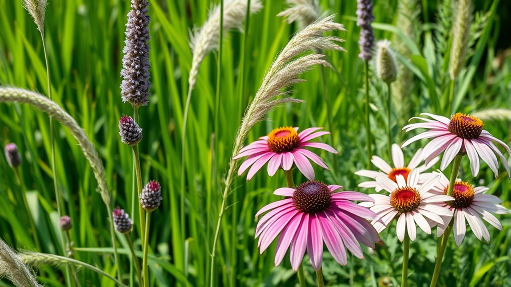 native grasses enhance garden beauty