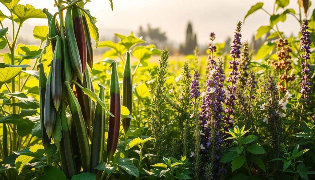 okra companion plants