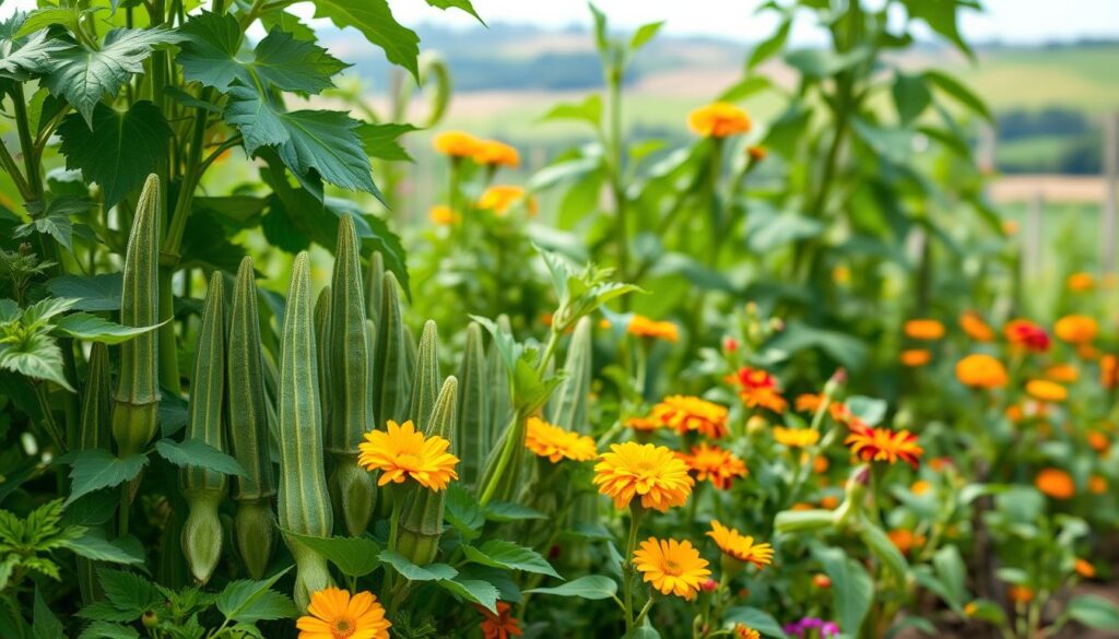 okra companion plants