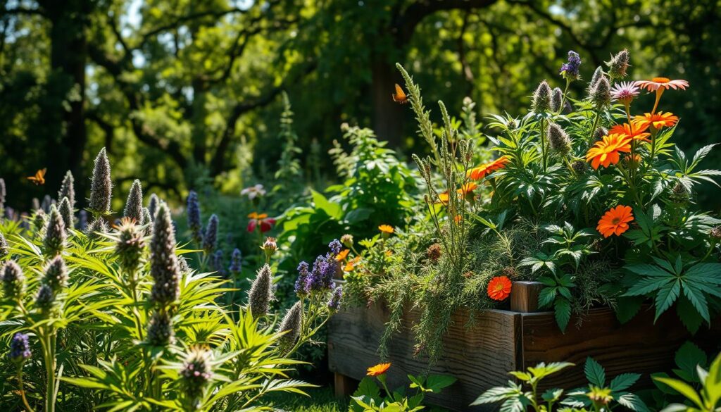 organic gardening with cannabis companions