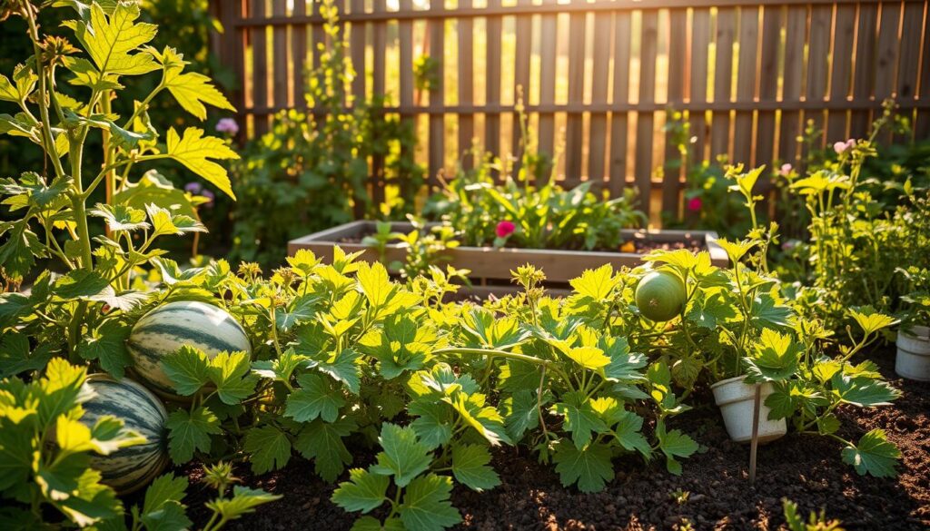 organic gardening with watermelon