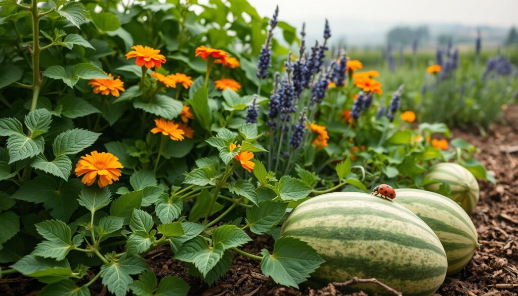 organic pest management for watermelon plants