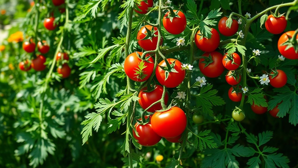 parsley protects and enhances tomatoes