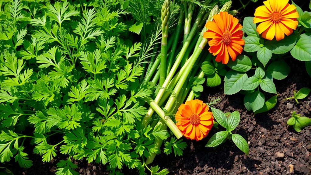 parsley protects asparagus naturally