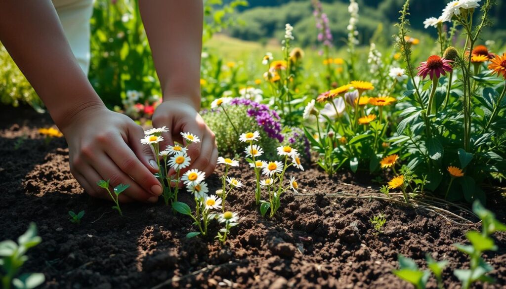 planting chamomile with companions