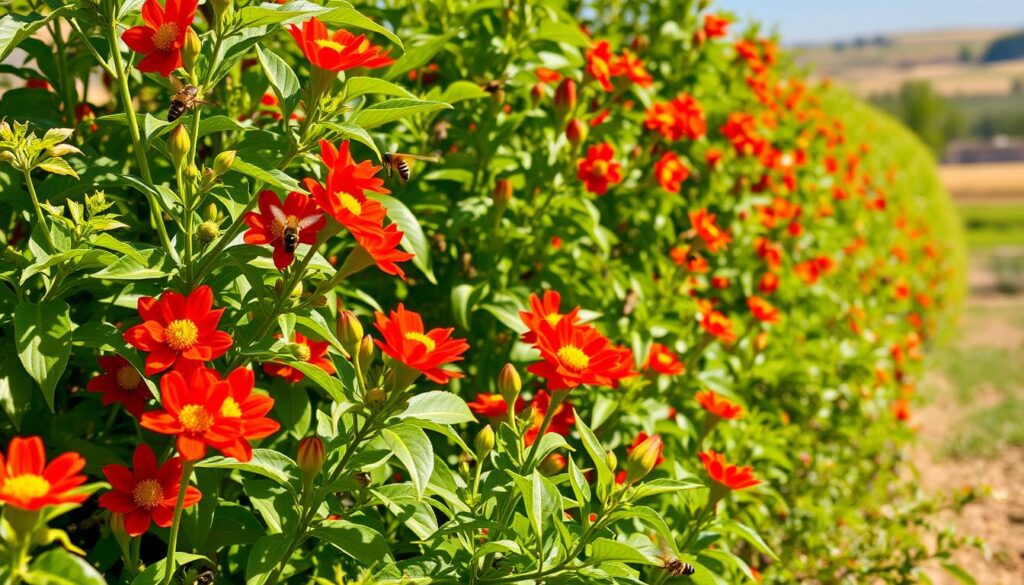 pollinators in jalapeno garden