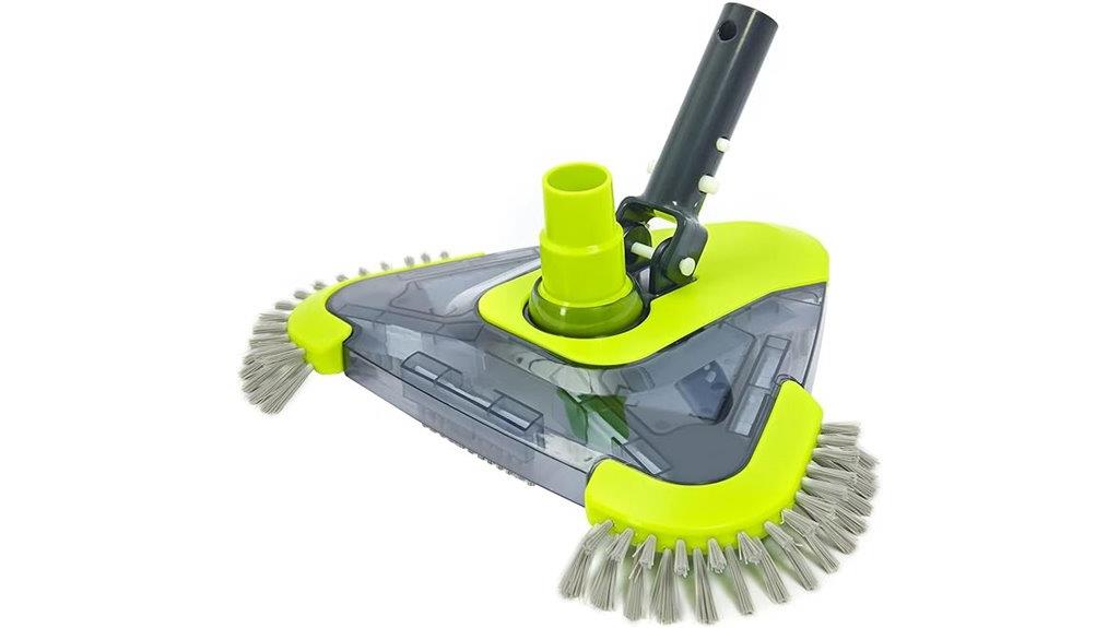 pool vacuum head with brush