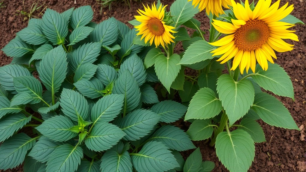 potatoes sunflowers pest competition