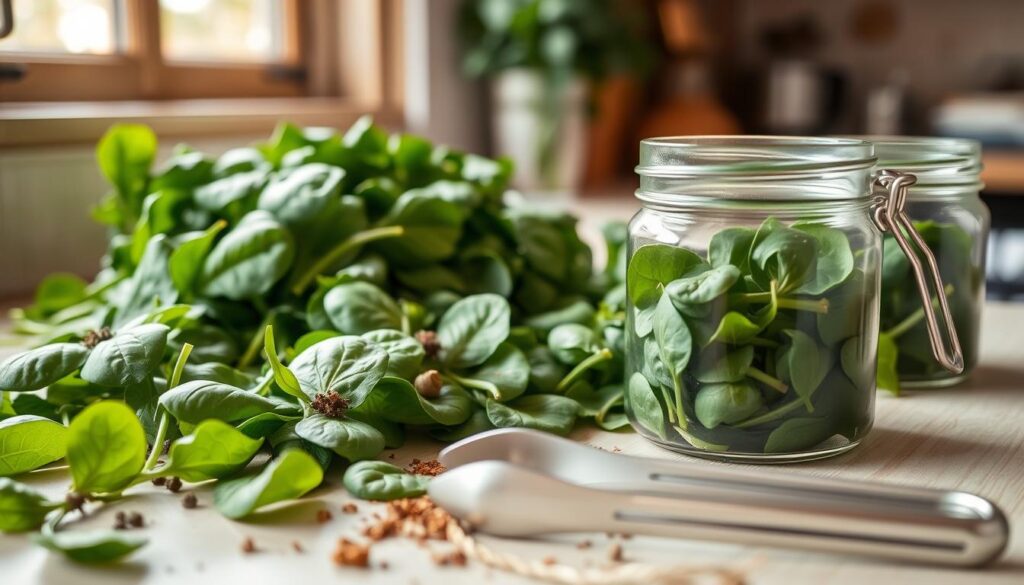 preserving spinach method