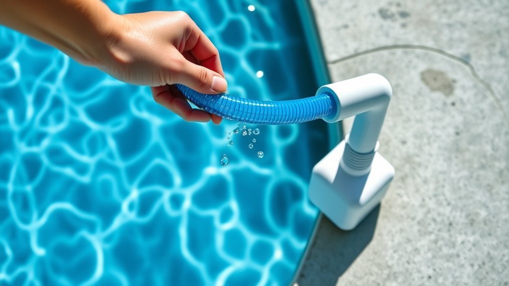 prime hose to remove air