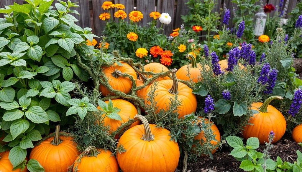 pumpkin herb companions