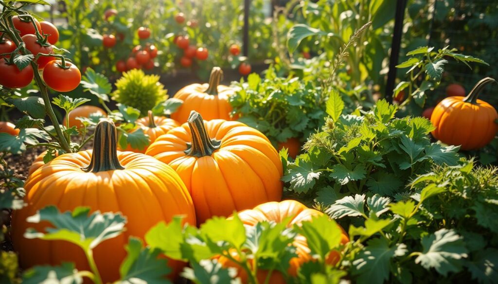 pumpkin vegetable companions
