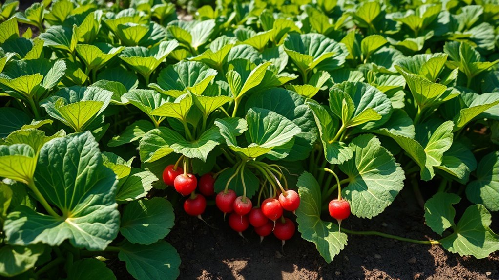 radishes support watermelon growth