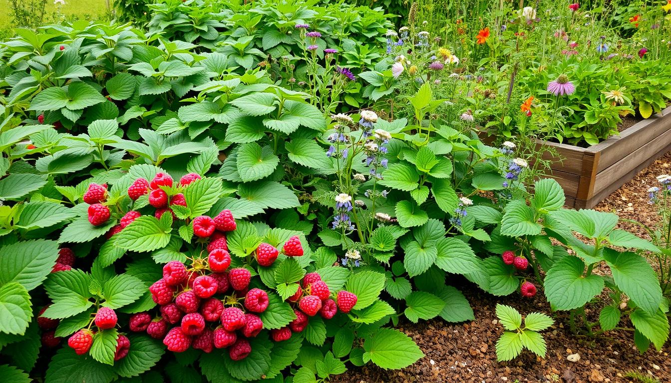 raspberry companion plants