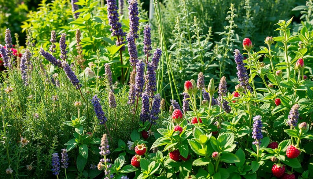 raspberry friendly plants