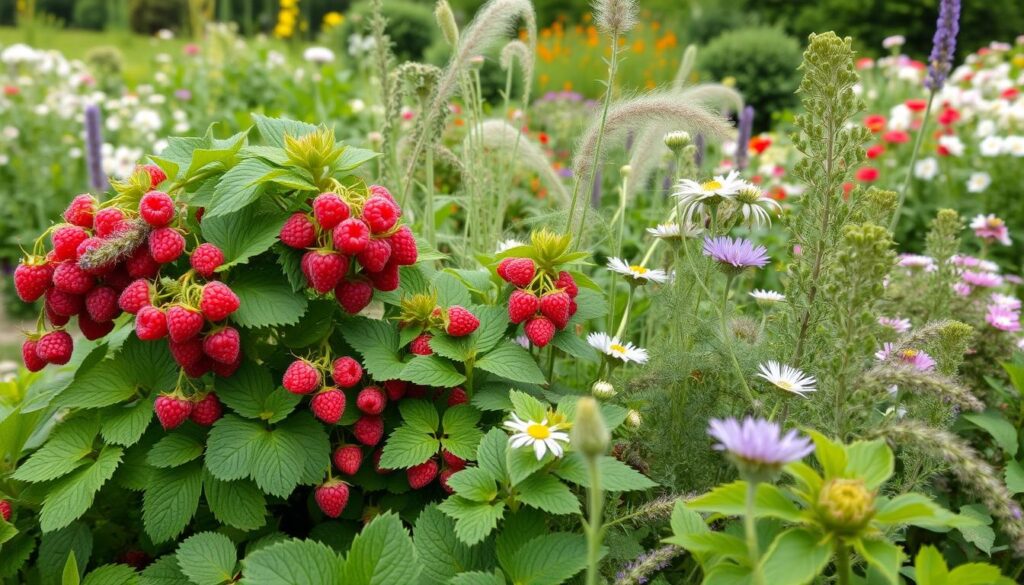 raspberry plant companions