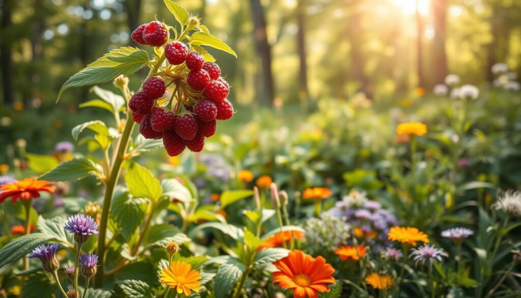 raspberry plant companions
