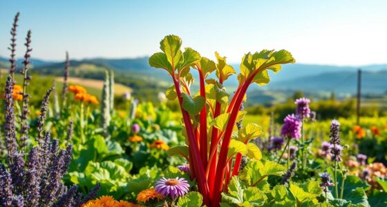 rhubarb companion plants