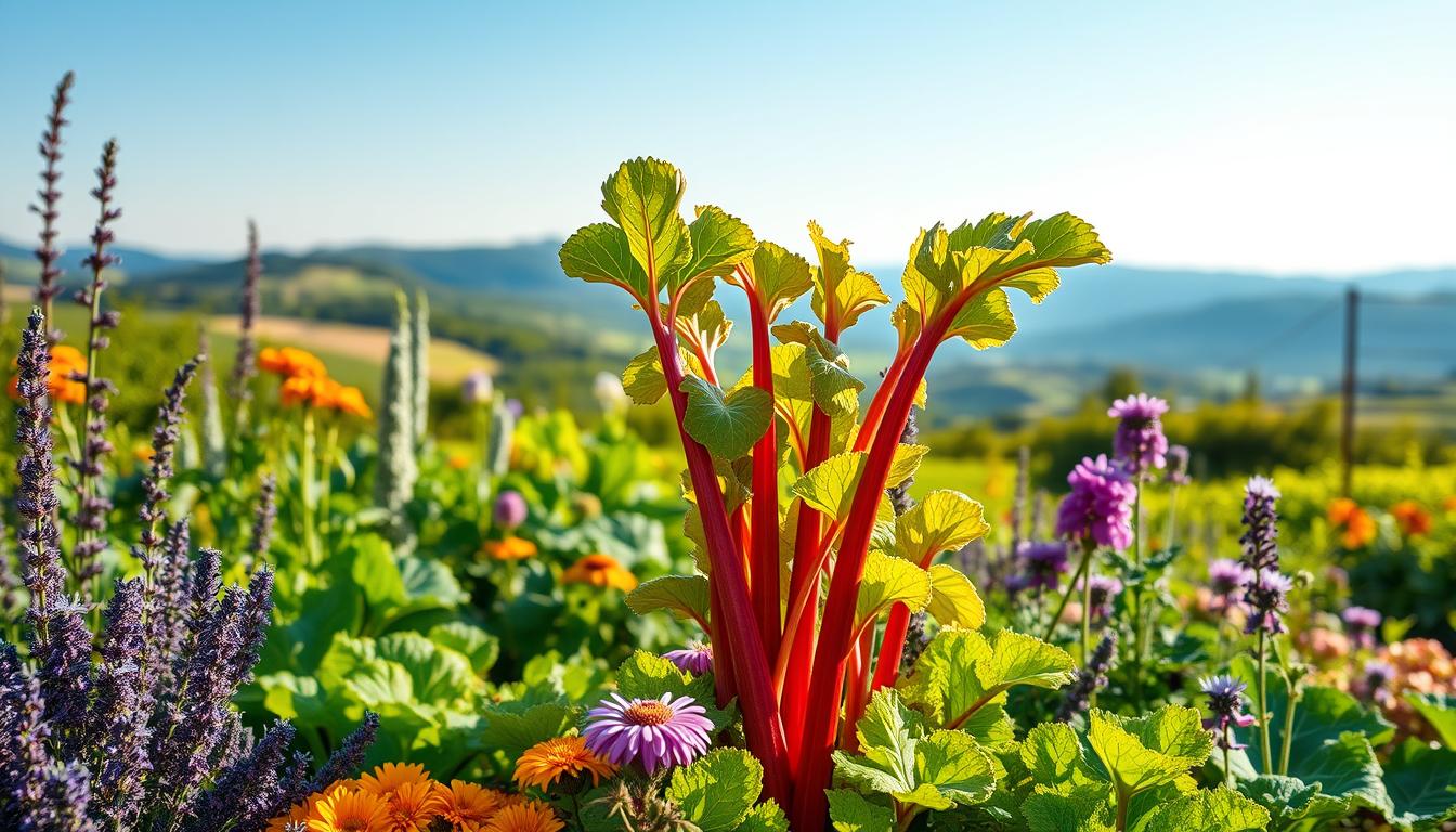 rhubarb companion plants