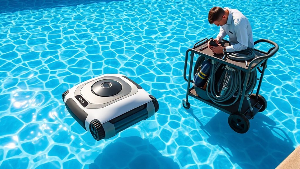 robotic cleaner vs professionals