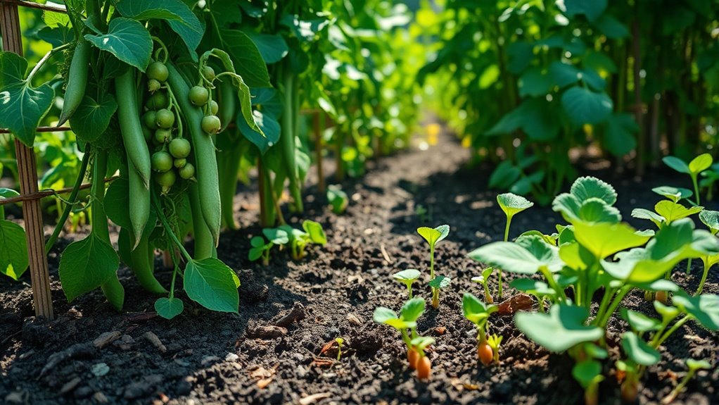 root crops enhance pea gardening