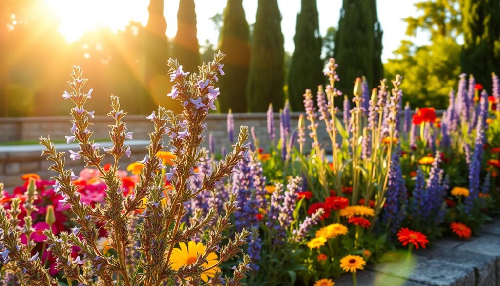 rosemary in flower gardens