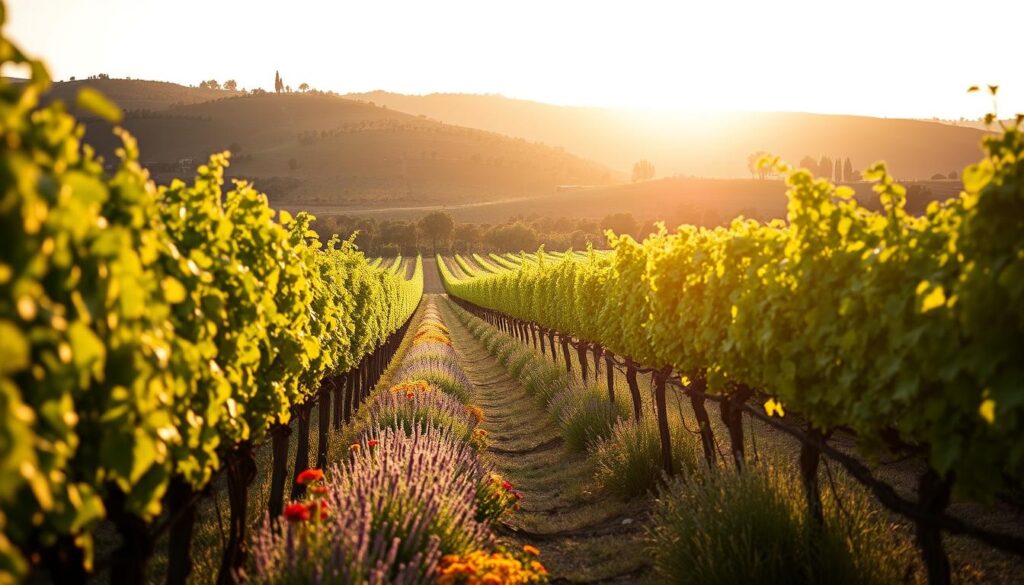 seasonal companion plants for vineyards