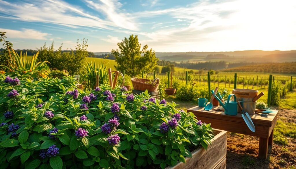 seasonal planting of mint